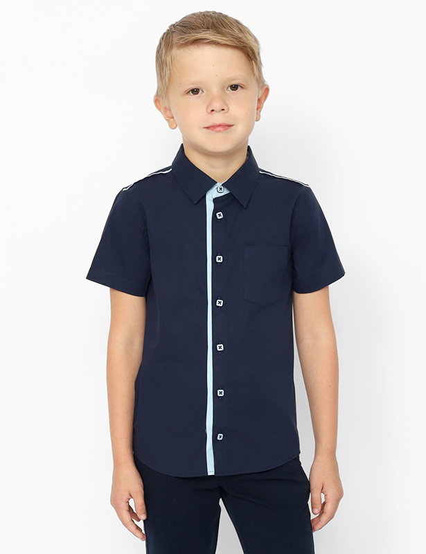 CWKB 63278-41 Рубашка для мальчика (Т.синий (122)-64)