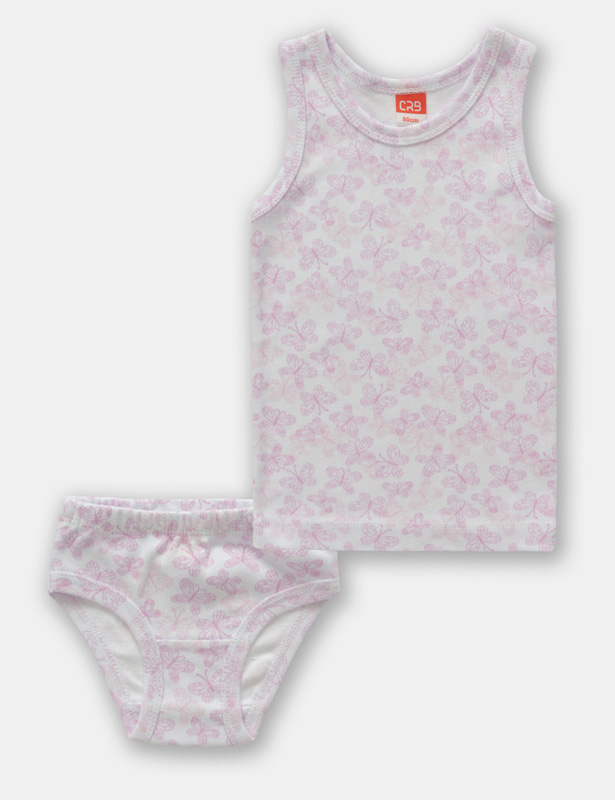 CWMG 30023-27 Комплект для девочки (майка, трусы) (Розовый (122-128)-64)