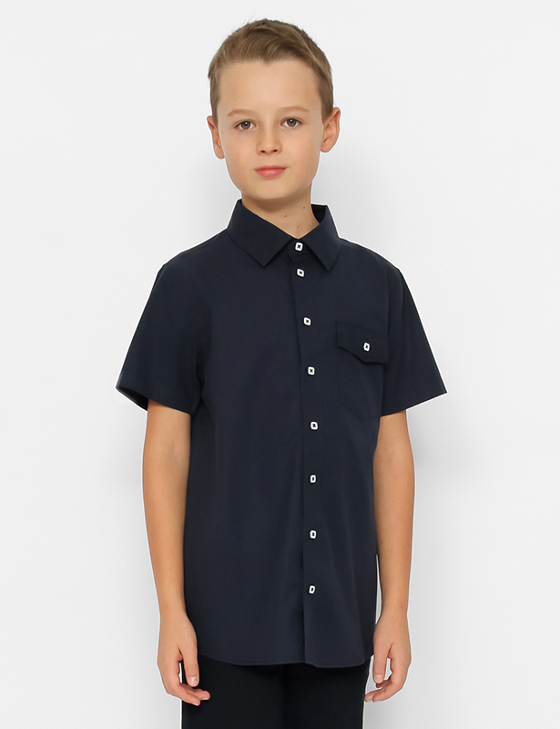 CWJB 63282-41 Рубашка для мальчика (Т.синий (128)-64)