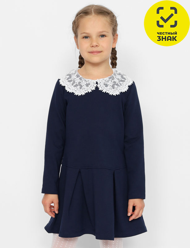 CWJG 63612-41 Платье для девочки (Т.синий (158)-80)