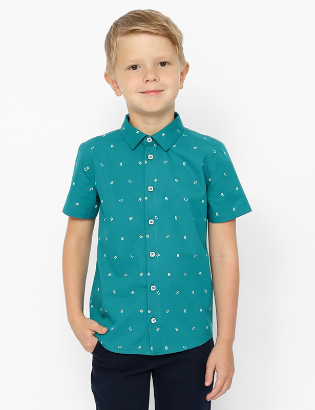 CWKB 63277-37 Рубашка для мальчика (Зеленый (122)-64)