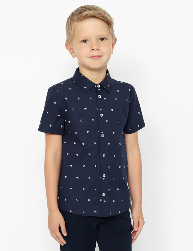 CWKB 63277-41 Рубашка для мальчика (Т.синий (122)-64)