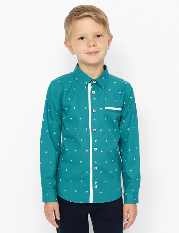 CWKB 63279-37 Рубашка для мальчика (Зеленый (122)-64)