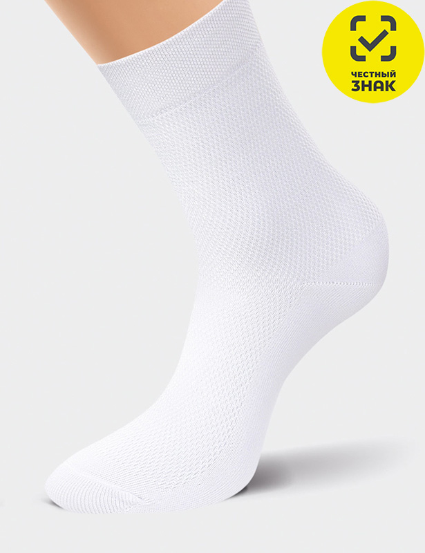 CLE Носки муж.К112 хл+па сетка (белый; 27)