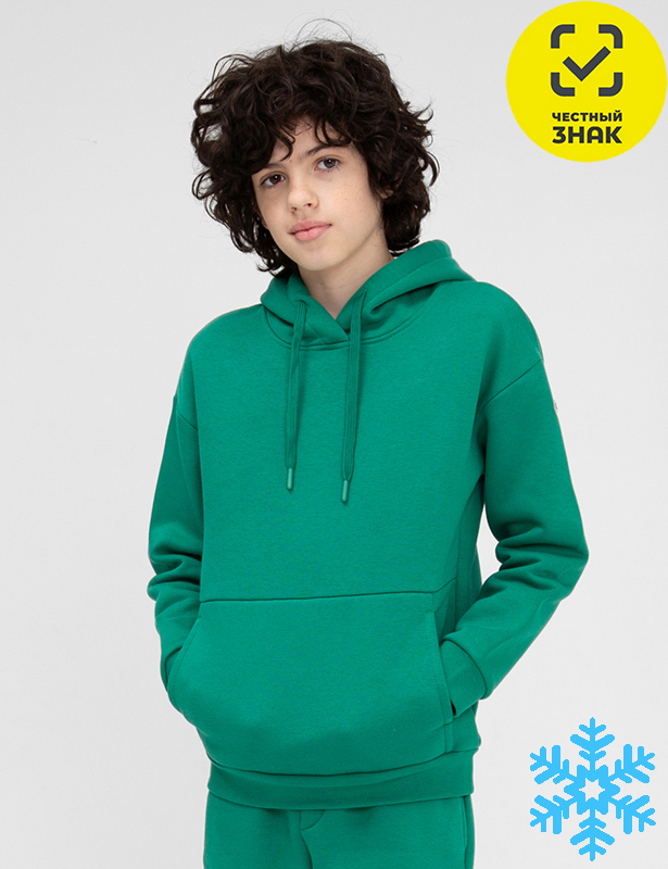CWJB 63687-37 Толстовка для мальчика (Зеленый (164)-84)