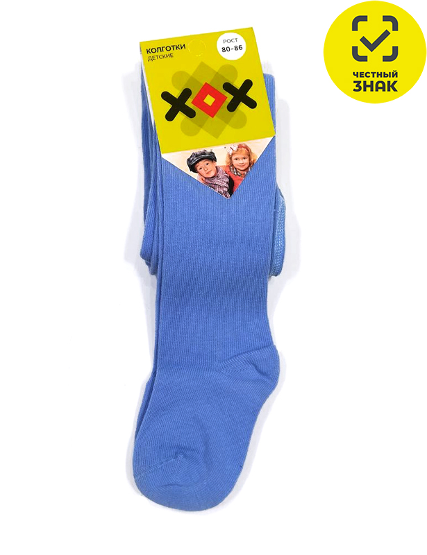 dk-1301, Колготки детские, однотонные (голубой, р.62-74) уц