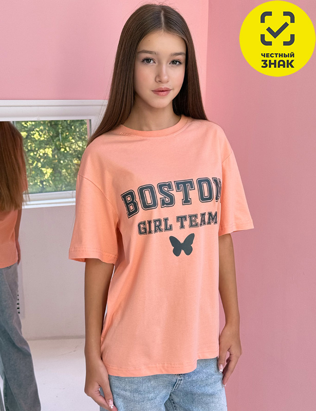 120009C-25 Футболка для девочки (Пепельная роза 152-80)