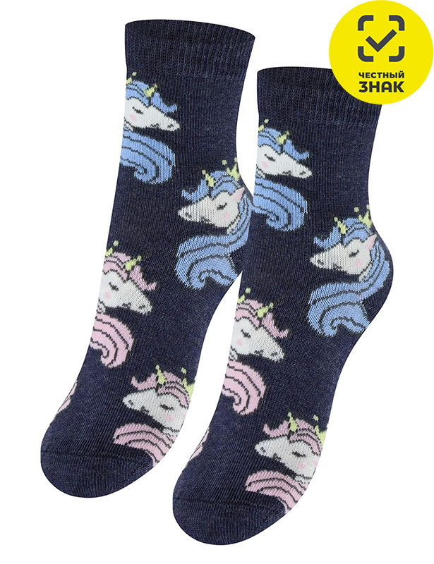 Д3-13160 Носки (12-14, Джинс, (Рис-03))