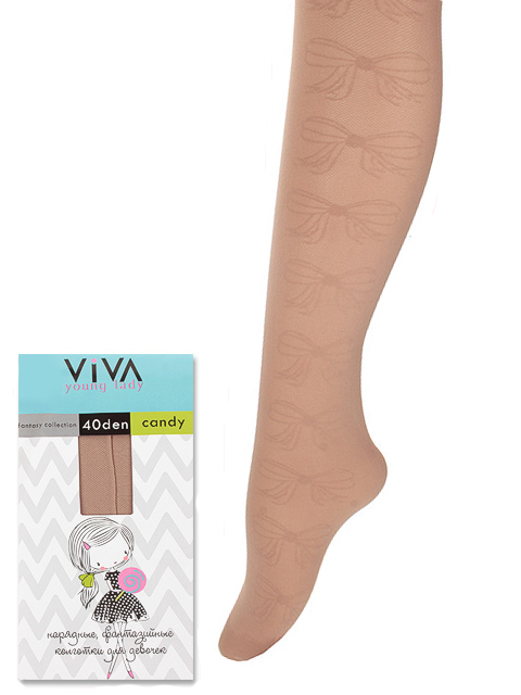 CANDY 40 D колготки детские бабочка бежевый р.4-6