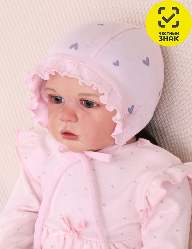 ST-03-19 Шапка детская (Светло-розовый) 40-42