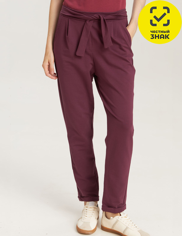WT0061_1716 Брюки женские (Бордовый 50 (L))