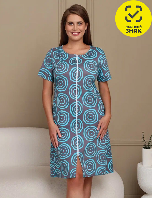 Х-742 Халат "Мотивы" (50 (170-100-106), СЕРЫЙ)