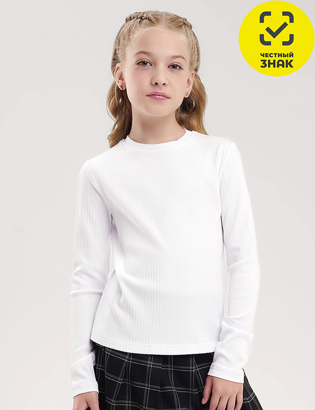 CLE Фуфайка дев. 756648шл школа (белый; 152-80)