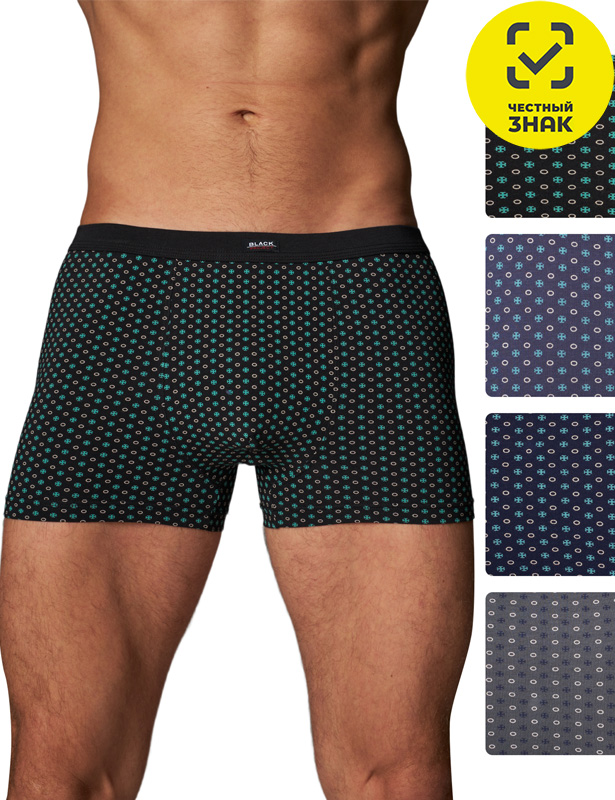 70460 Трусы-шорты мужские BLACK PROJECT (Разноцветный, L)