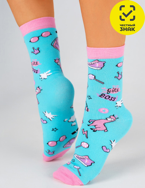 Детские носки С2139 (18-20, Бирюза)