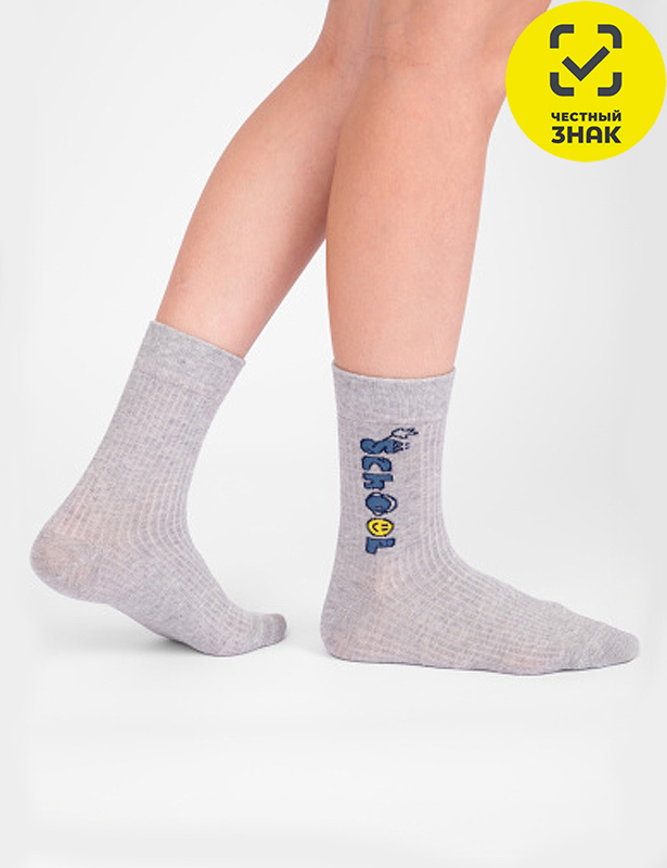 Подростковые носки С2646 (22-24, Серый)