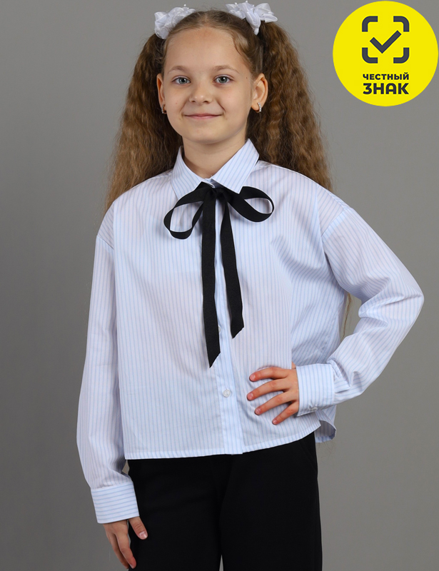 CWJG 64190-43K Блузка для девочки (Голубой (158)-80)