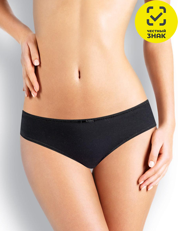 CLE B829к Трусы жен. Кружево хлопок (чёрный; 50)