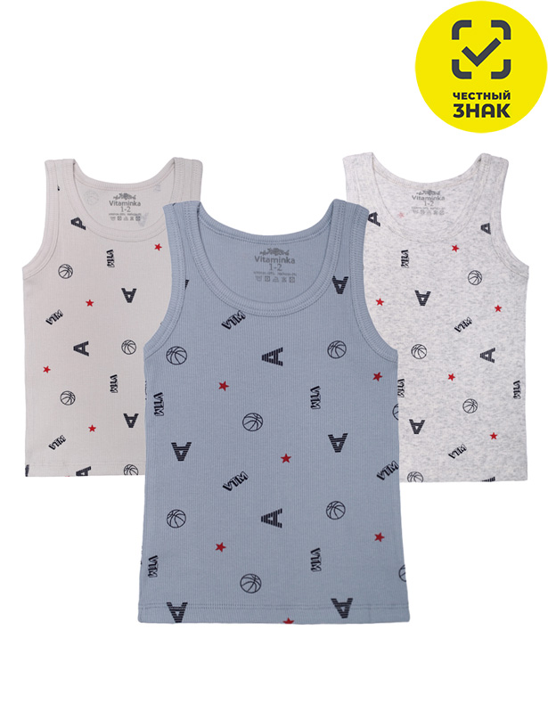 2034 Майка для мальчика  VITAMINKA (Цвет Разноцветный, РОСТ 110)