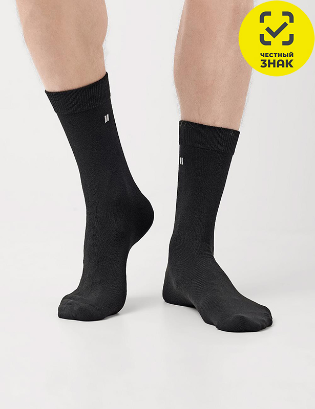 ЭЙС Носки муж.А65Л хл+эластан (чёрный; 25)