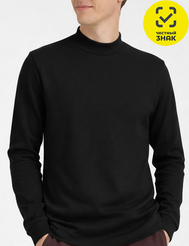 M9718K_4008 Водолазка мужская (Черный 56 (3XL))