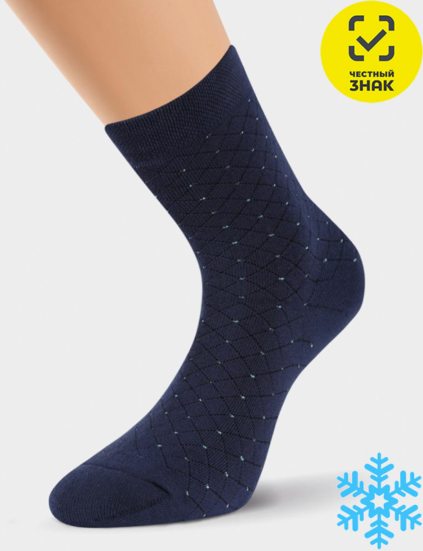 ЭЙС Носки жен.Д107Пш плюш хб (т.синий; 23)