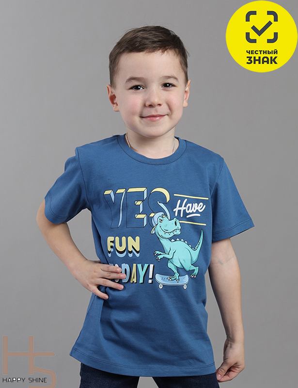 HSKB 64060-42K Футболка для мальчика (Синий (092)-52)