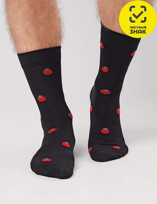 CLE Носки муж.К6574Л 23Ф хл+эл (чёрный; 27)