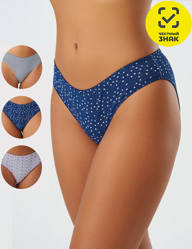 61227 Трусы слипы женские (Разноцветный, S)