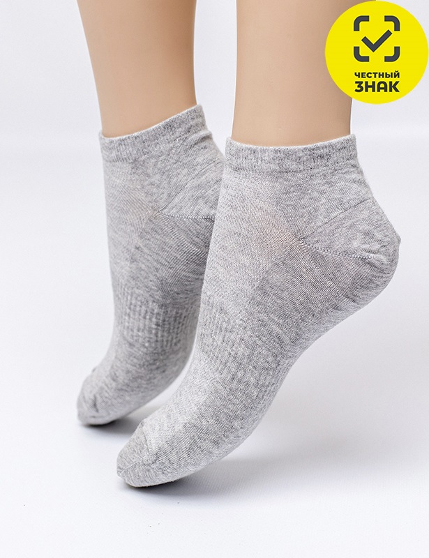 М606 Носки укороченные св.серый м-ж р.20