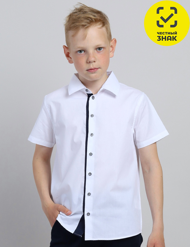 CWJB 63889-20K Рубашка для мальчика (Белый (146)-76)