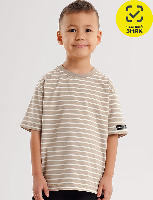 CLE Футболка мал. 867273кдн (бежевый/молочный; 128-64)