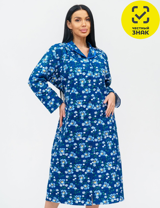 Халат фланель пуговица Вичуга 52 размер