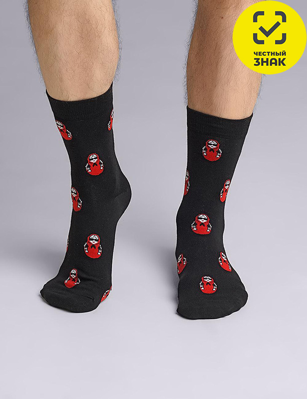 CLE Носки муж.К3369Л 23Ф хл+эл (чёрный; 25)