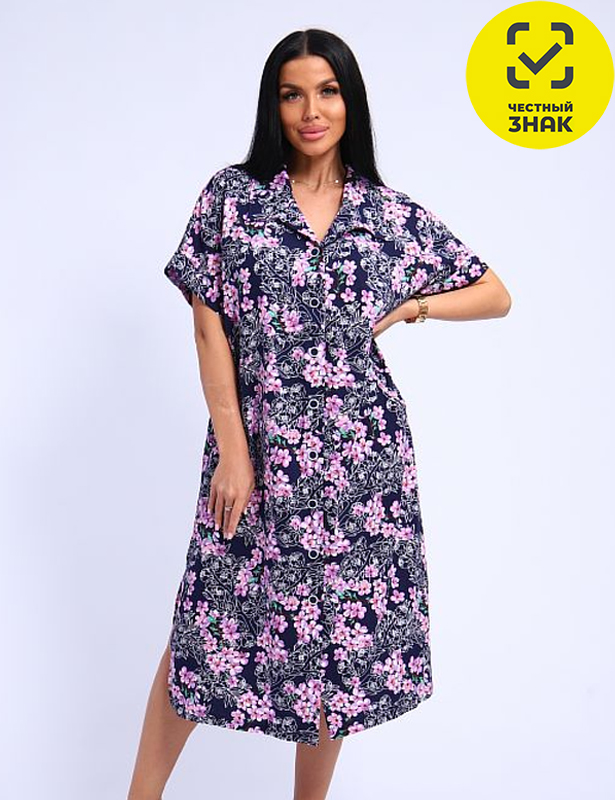 ХЖ-260 Халат женский Любава (кулирка)54