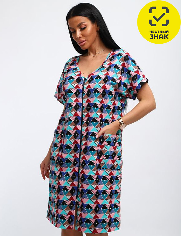 ХЖ-180 Халат женский Злата (кулирка)50