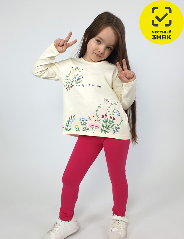 022-04-1 Комплект для девочки (джемпер+ лосины) (80-48)