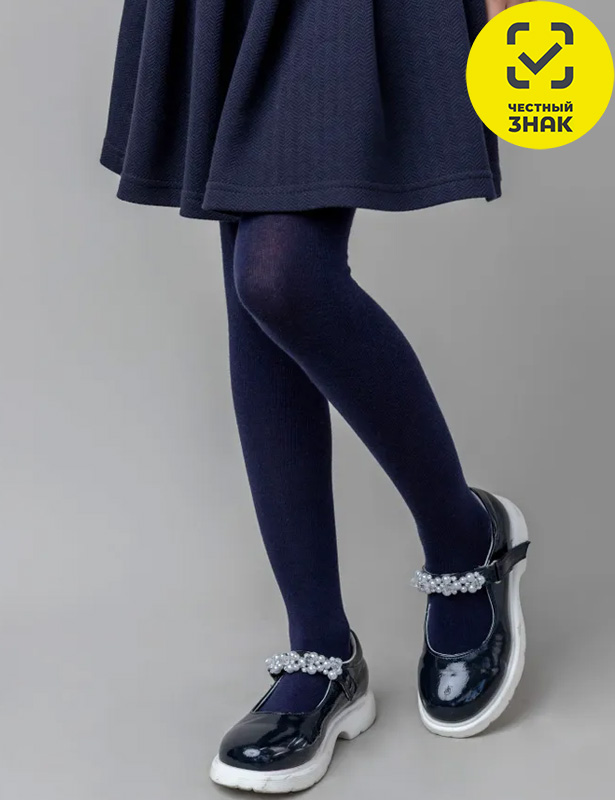 Ф-K401S Колготки детские т.синий 146-152