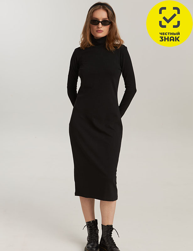 W43031K_4008 Платье женское (Черный 46 (S))