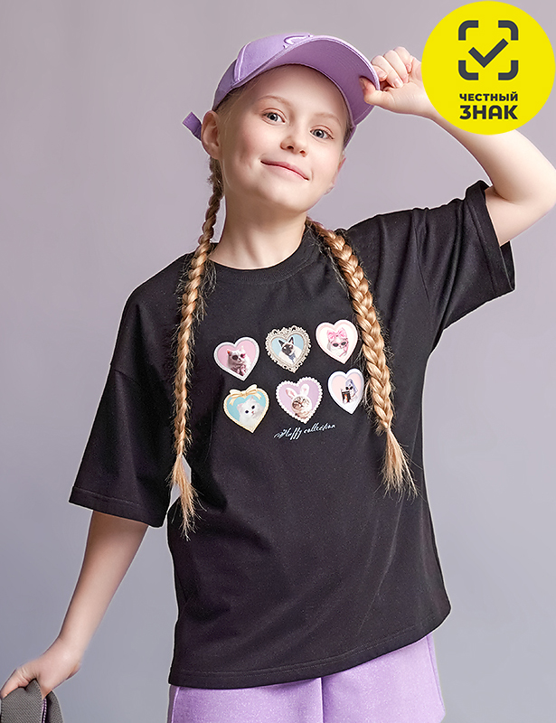 CLE Футболка дев. 866885/15кд_п (чёрный; 146-76)