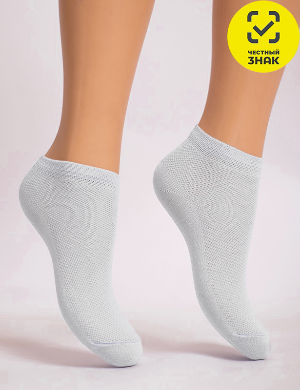 TL263 Носки укороченные сетка белый р.18