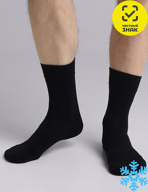 ЭЙС Носки муж.А21Пш махр.сл хб (чёрный; 25)