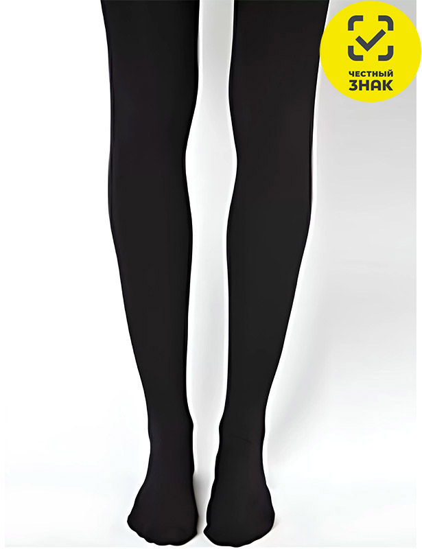 K400 Колготки без пятки черный 152-158
